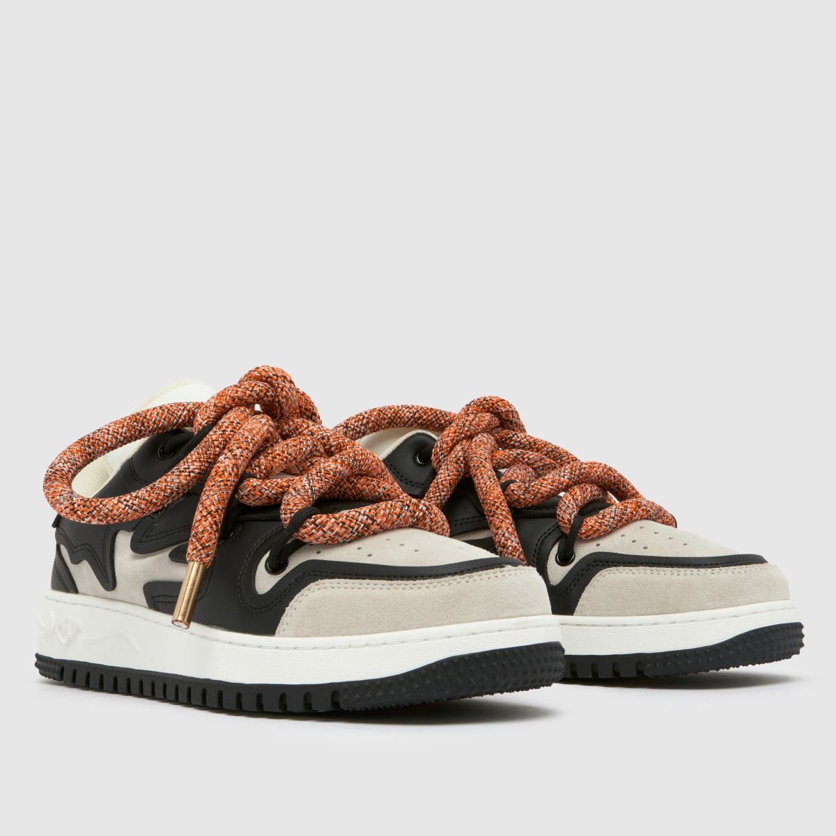 ACUPUNCURE – Svarta, flerfärgade sneakers med feta snören