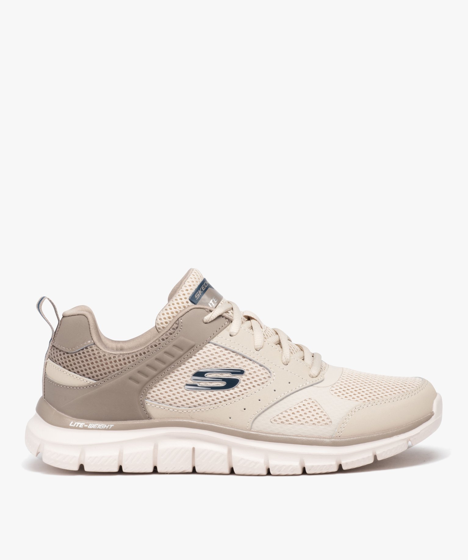 Baskets homme running unies à lacets – Skechers beige | GEMO