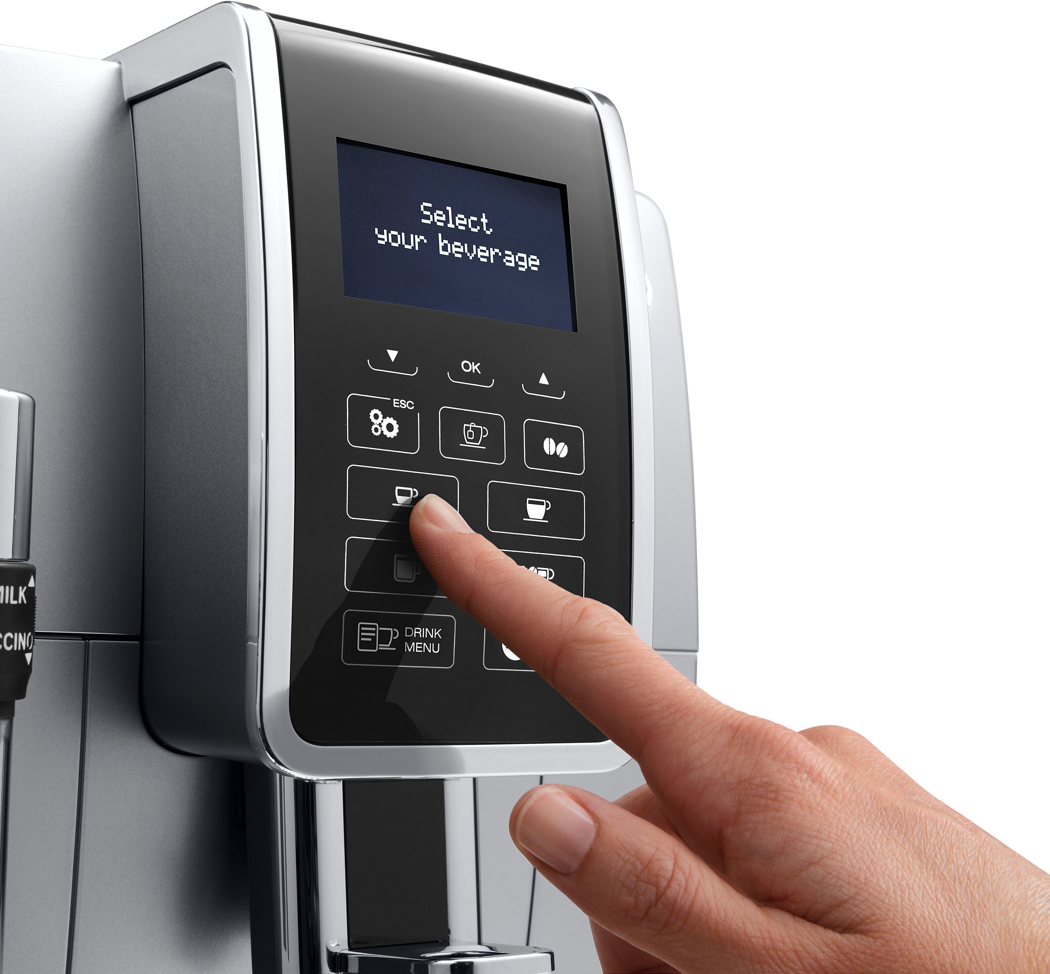 De'Longhi Kaffeevollautomat Dinamica ECAM 350.35.SB, Sensor-Bedienfeld