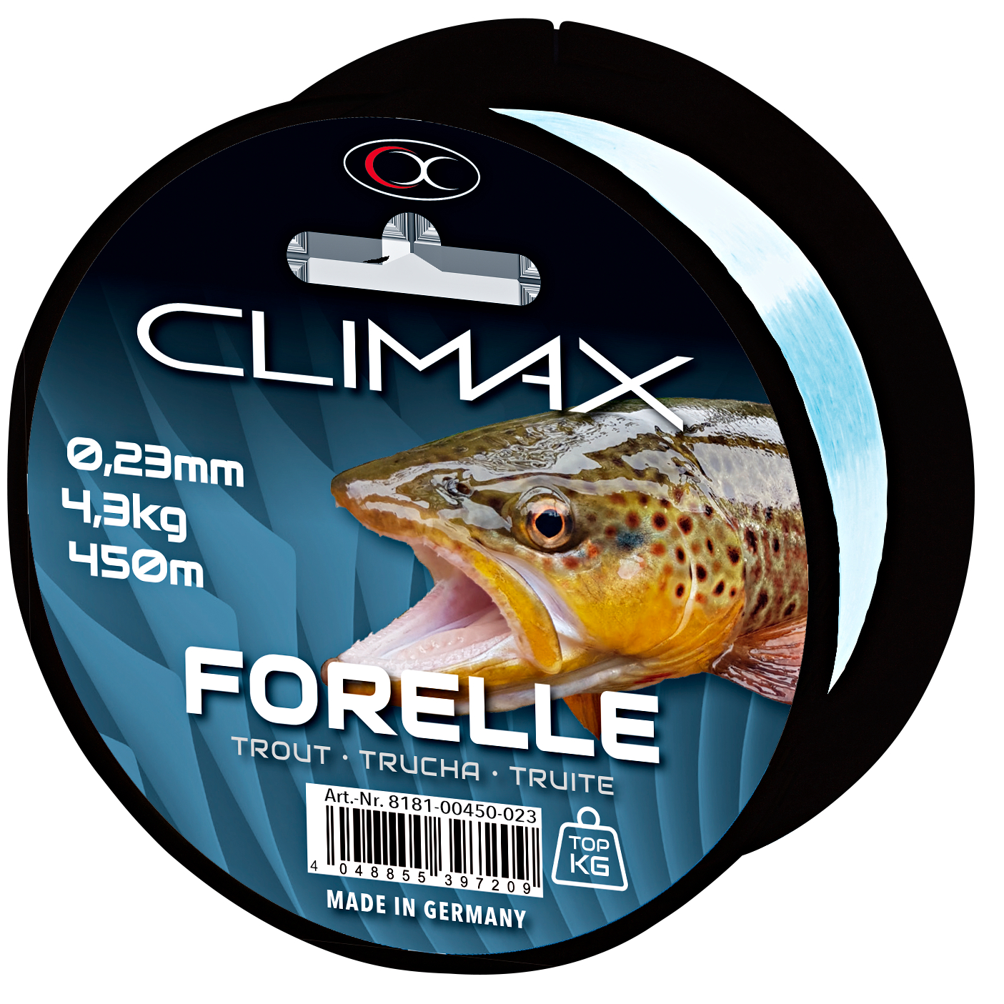 Climax Zielfischschnur Forelle (hellblau)