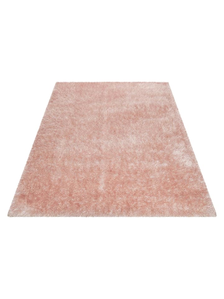 Wecon Home Hochflorteppich Shiny Touch in rosa günstig kaufen 120 x 170 cm