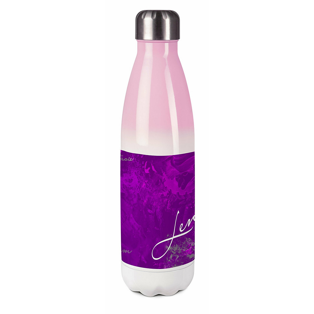 Edelstahl Kinder Thermoflasche / Trinkflasche bunt Traum Farbe lila Spülmaschinenfest, Auslaufsicher, Bruchfest, Doppelwandig, Für Heißgetränke geeignet, Mit Deckel, Isoliert
