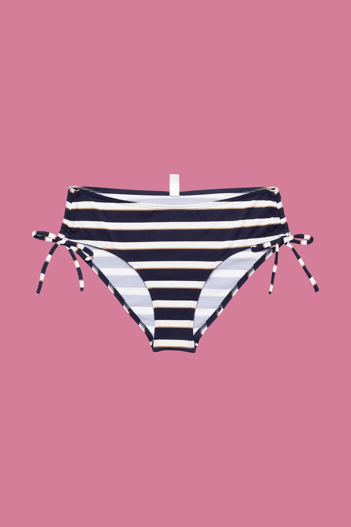 Gestreifte Bikinihose mit mittelhohem Bund
