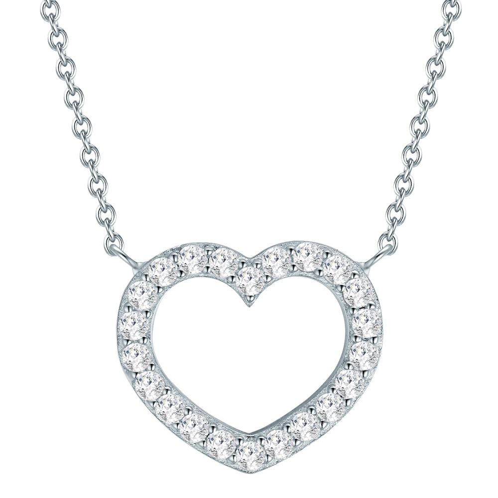 Rafaela Donata Chaîne Coeur Argent sterling Oxyde de zirconium (CZ) en Argent collier