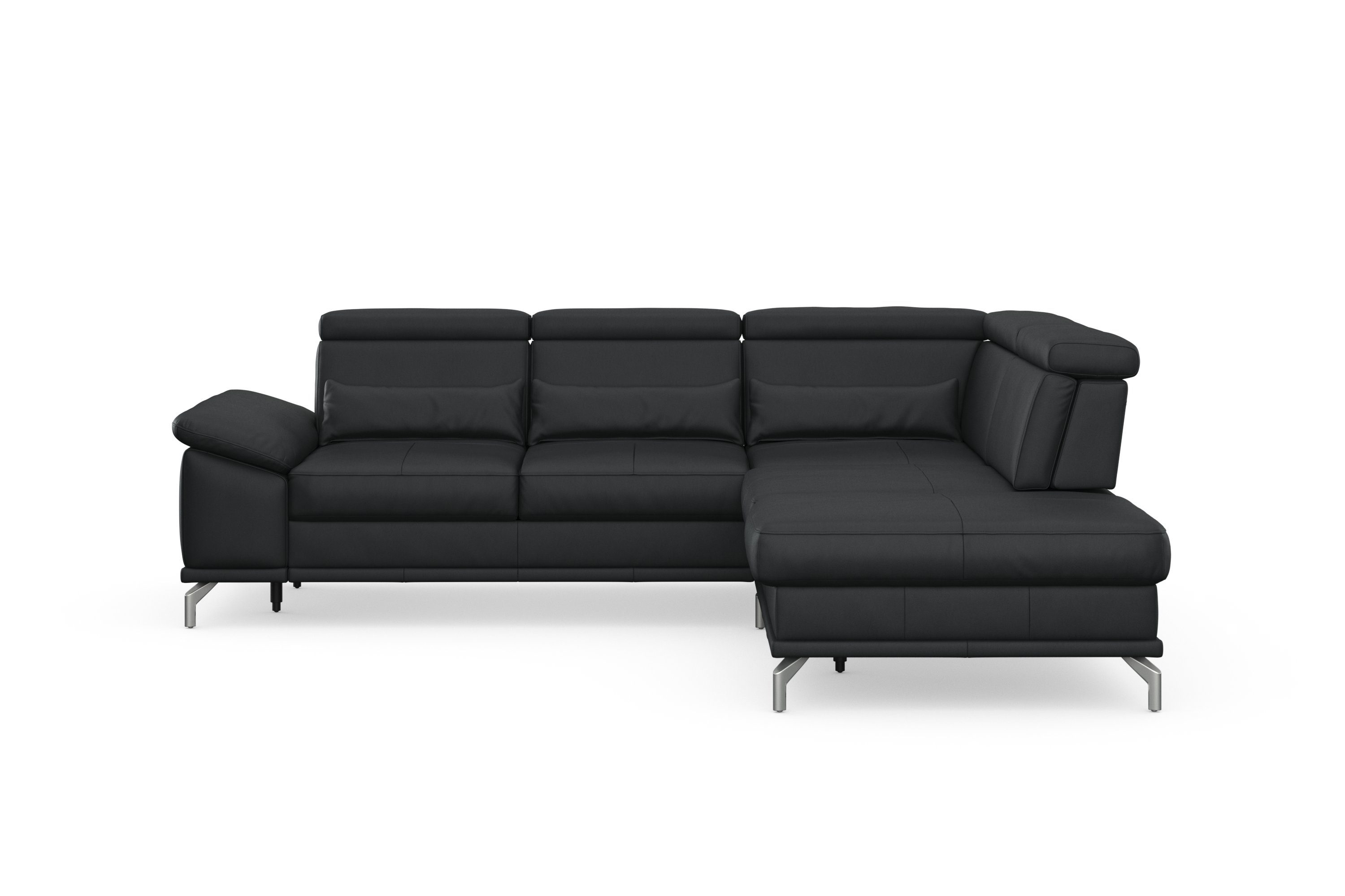 sit&more Ecksofa Cabrio, mit Sitztiefenverstellung und Federkern, 3 Nierenkissen