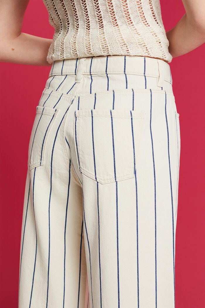 Gestreifte High-Rise-Culotte, 100% Baumwolle