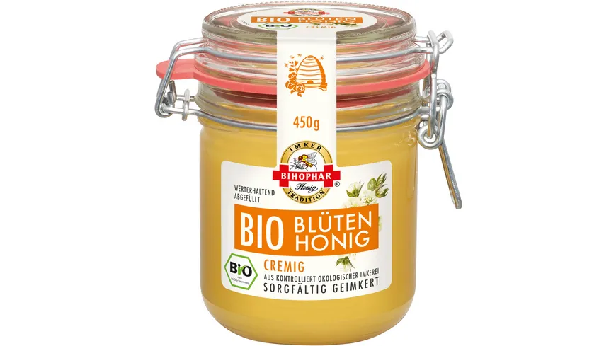 BIHOPHAR Bio Blüten-Honig cremig 450 g