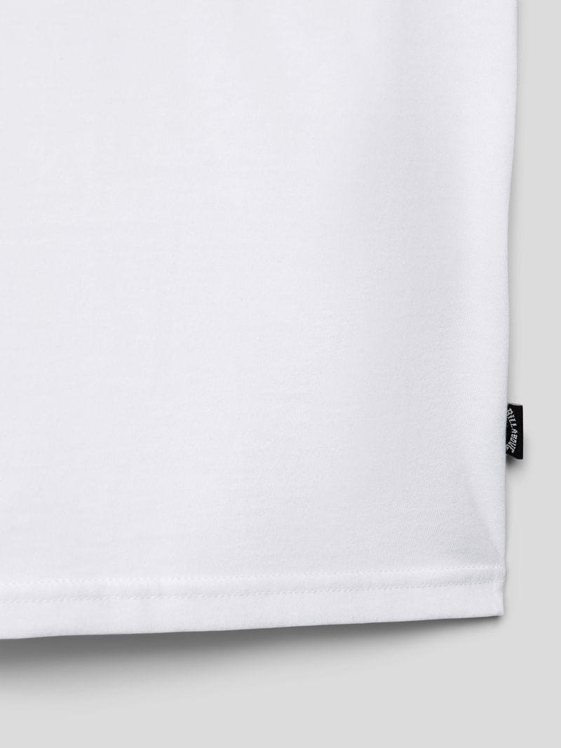 T-Shirt mit Label-Print in weiß