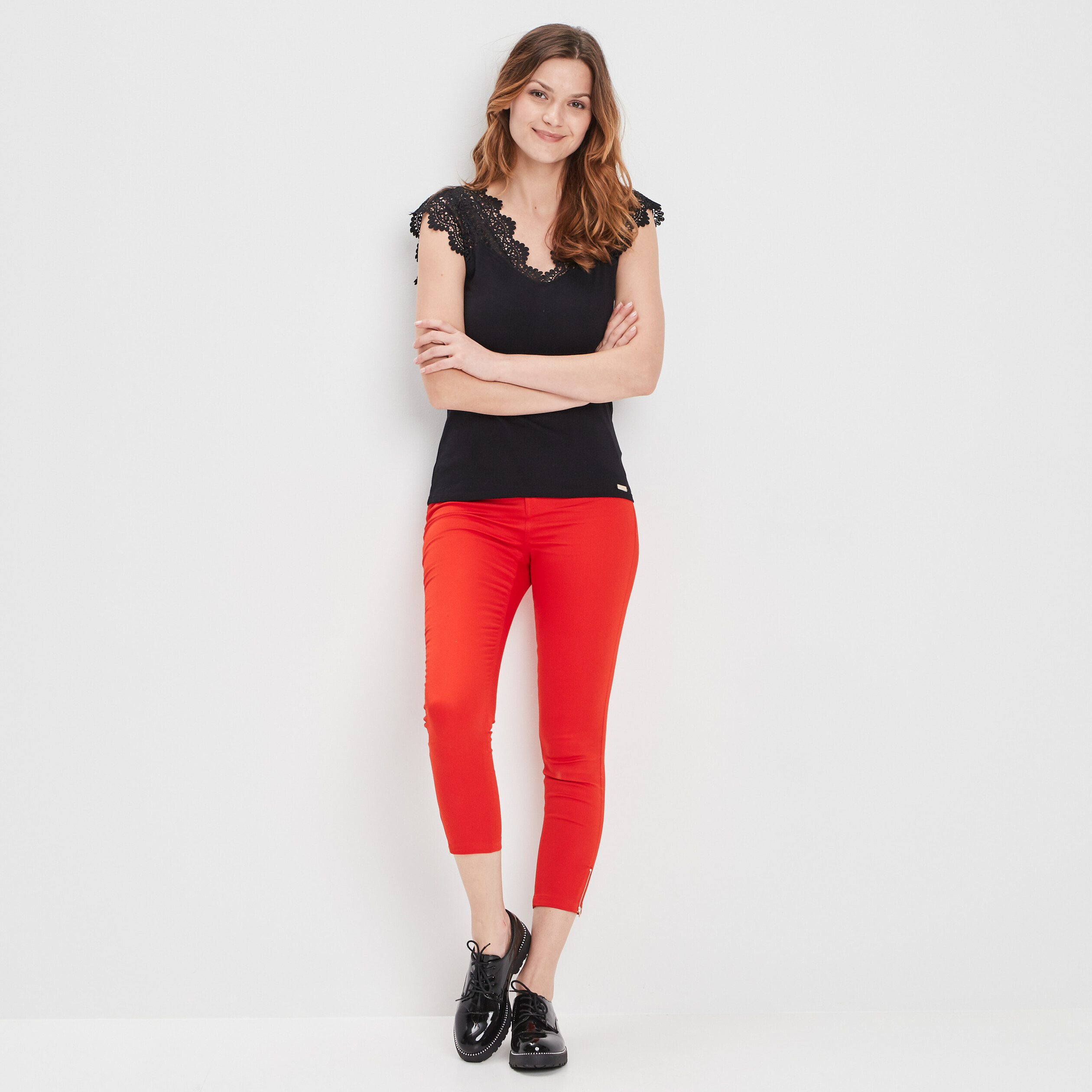 T-shirt manches courtes noir femme | La Halle