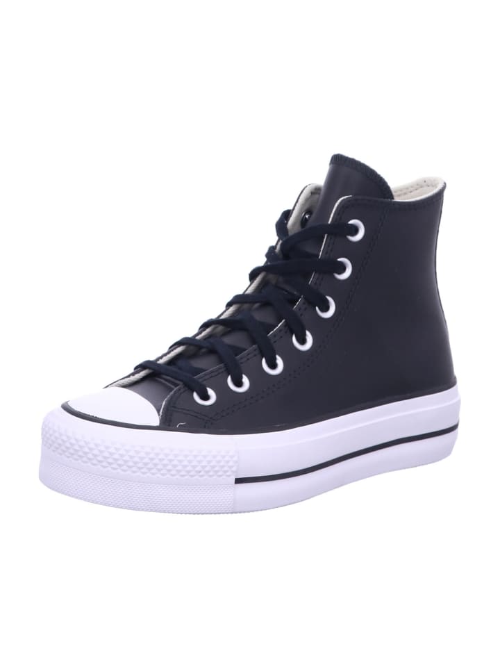 Converse Damen- Schnürschuhe ALL STAR LEATHER PLATFORM in Schwarz günstig kaufen