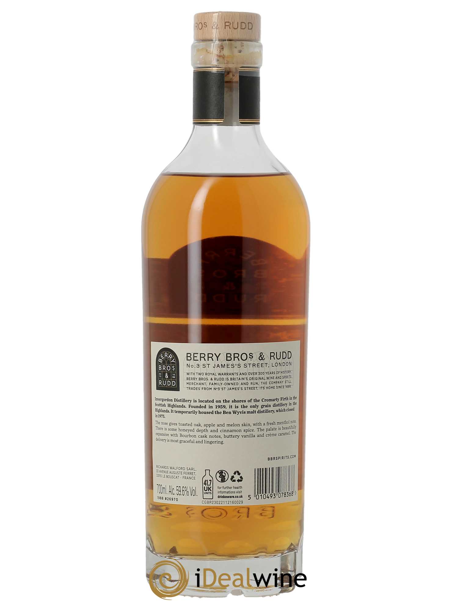 Whisky Invergordon 1988 Berry Bros & Rudd (70cl) 1988 - Lot de 1 Bouteille