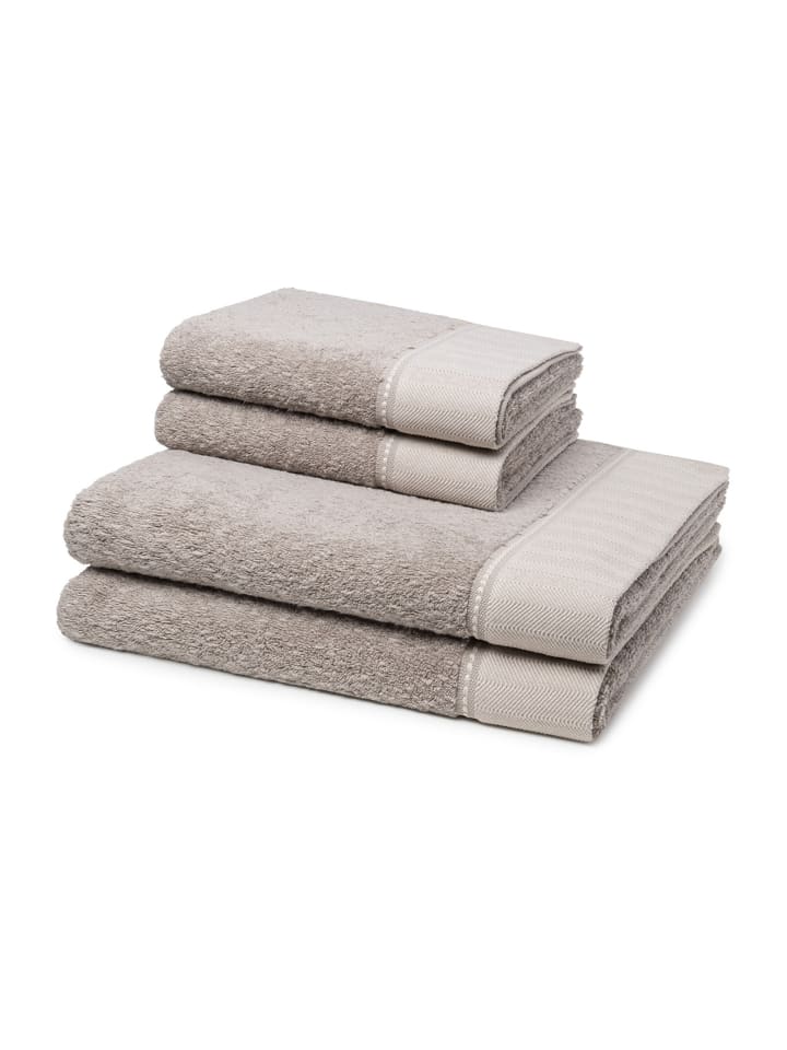 Möve 2 X Handtuch 2 X Duschtuch - im Set Brooklyn in Cashmere günstig kaufen 4