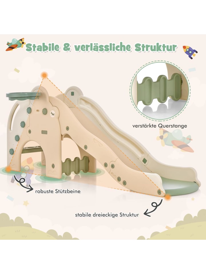 COSTWAY Rutsche 4 in 1 ab 18 Monaten in Grün günstig kaufen onesize