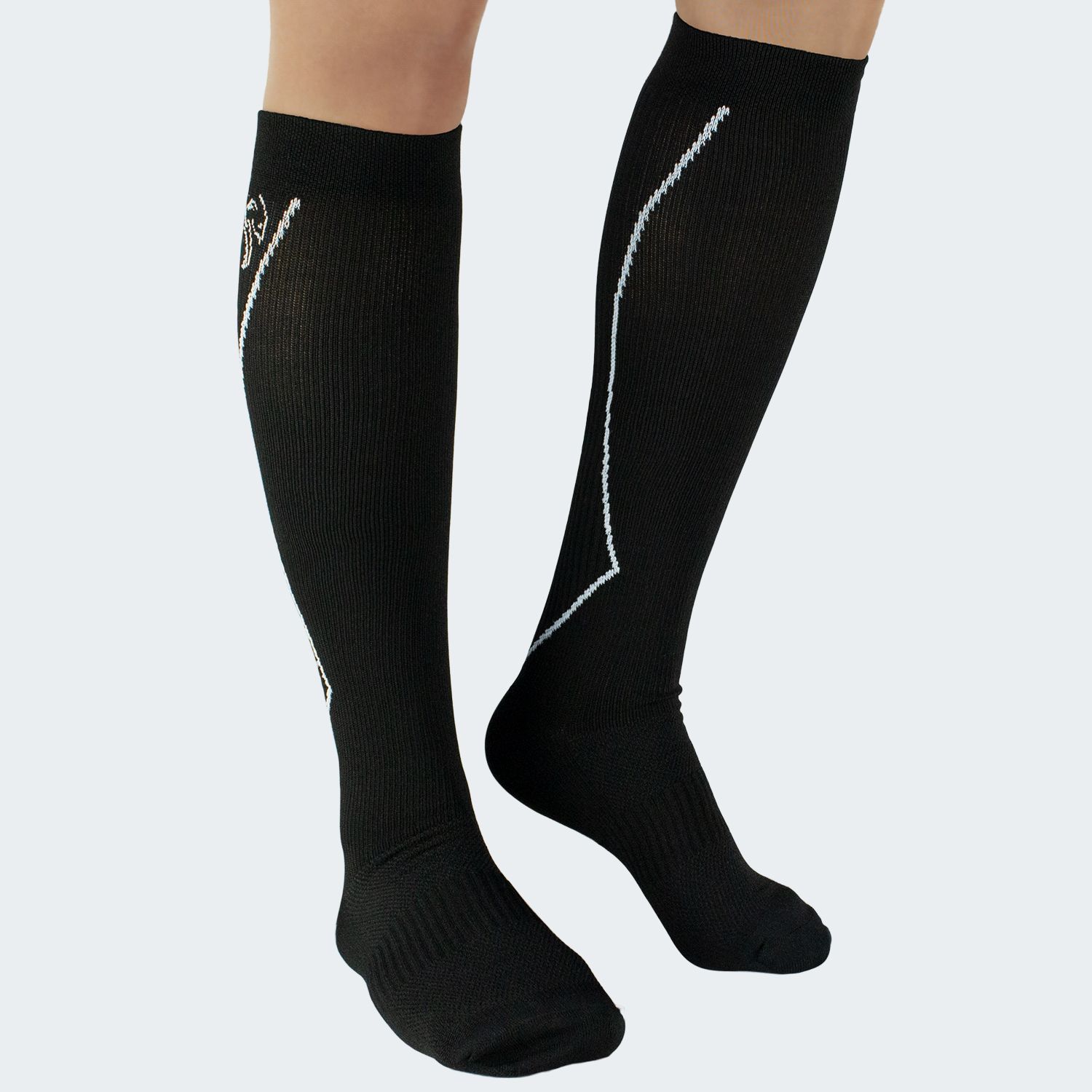 Black Snake Compression Fit Sport Black Laufsocken