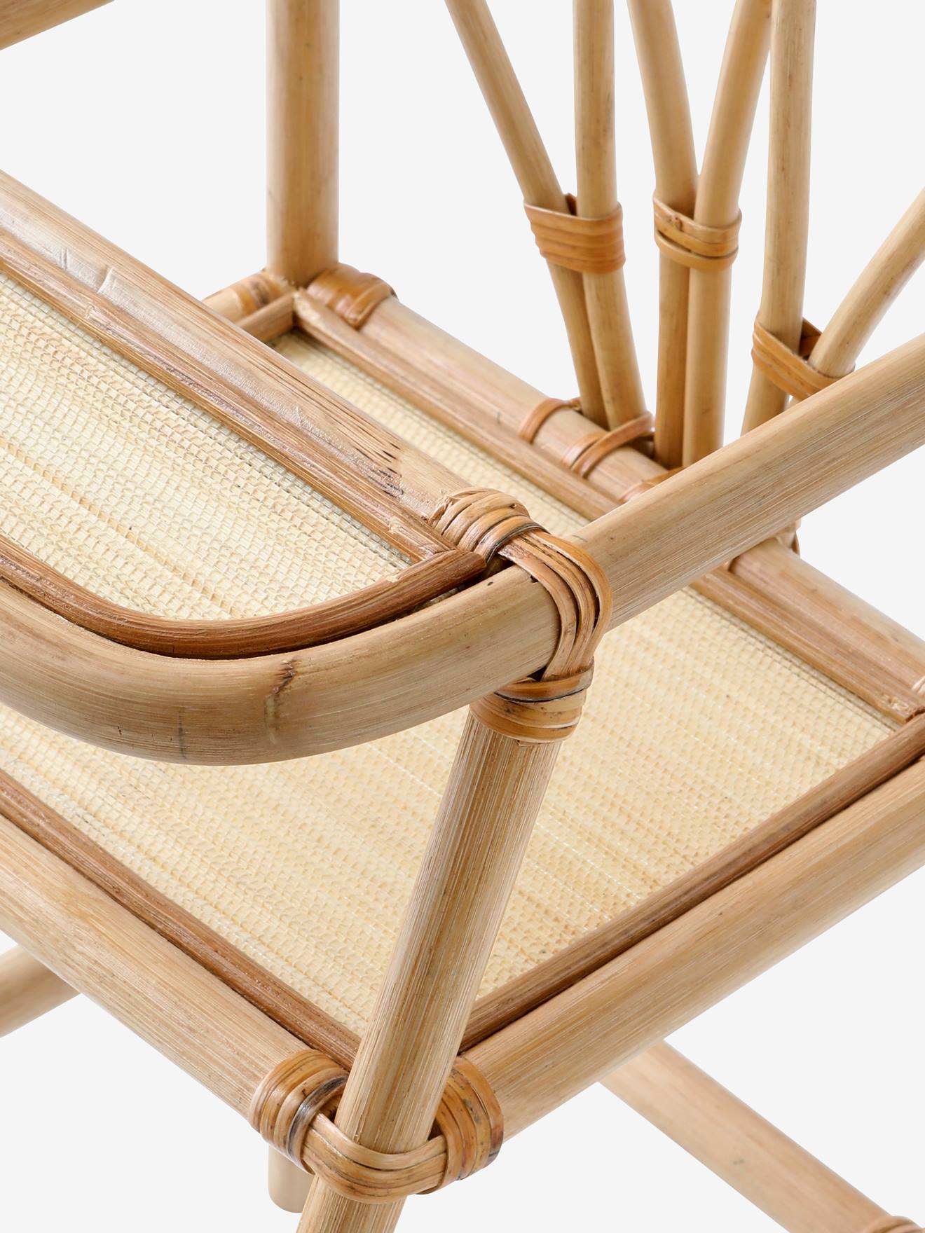 Vertbaudet Puppen Hochstuhl aus Rattan MINI BOHO - natur