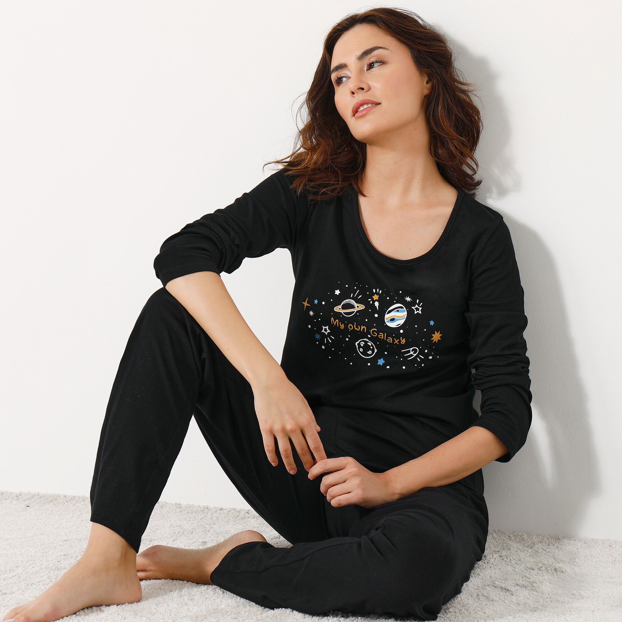 Pyjama manches longues motif 