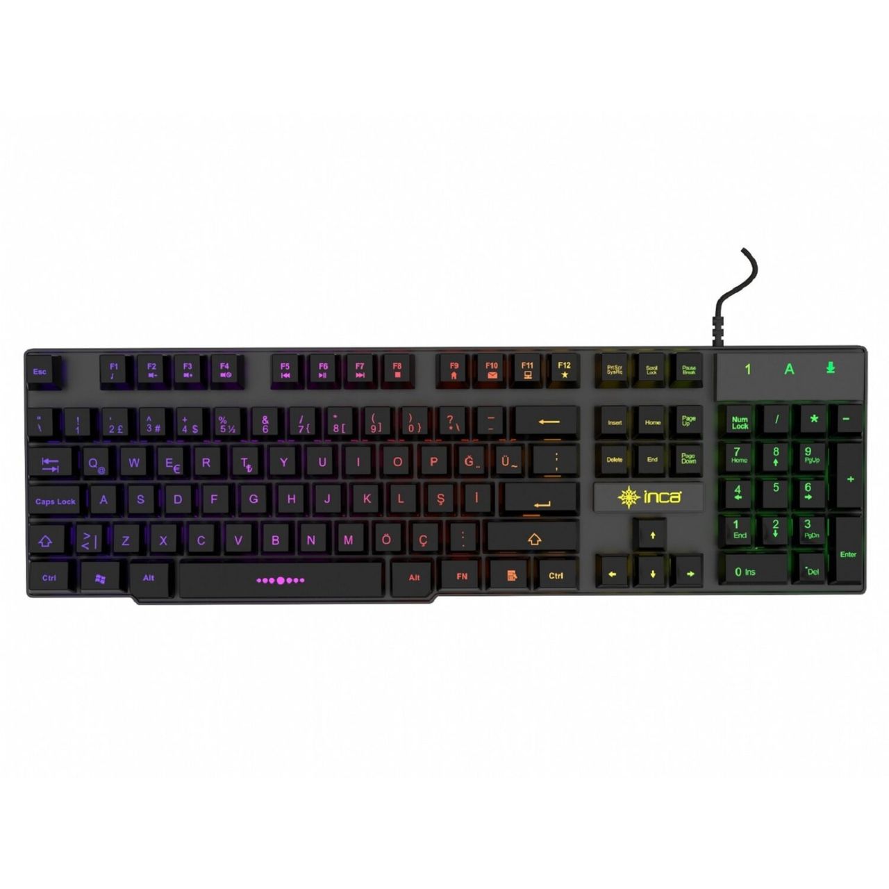 Inca Gaming Deluxe IKG-446: Tastatur – Dreifarbige LED-Hintergrundbeleuchtung inklusive