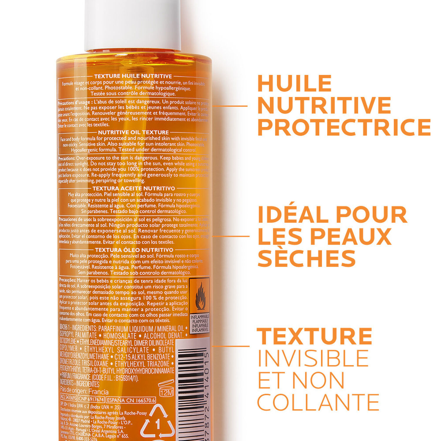la roche-posay Anthelios XL SPF50+ Huile Solaire Nutritive Confort 200 ml