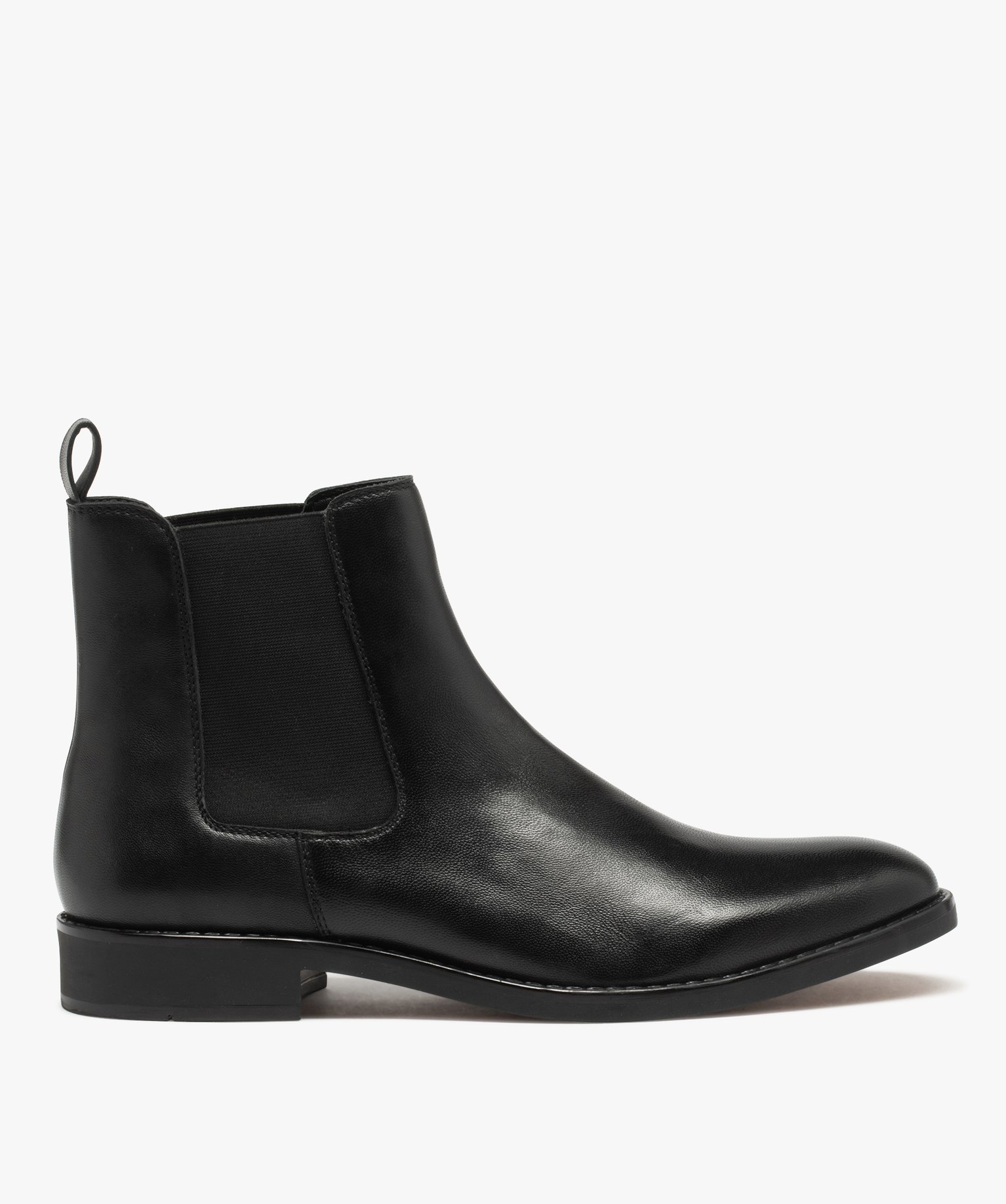 Chelsea boots dessus cuir homme - Tanéo noir | GEMO