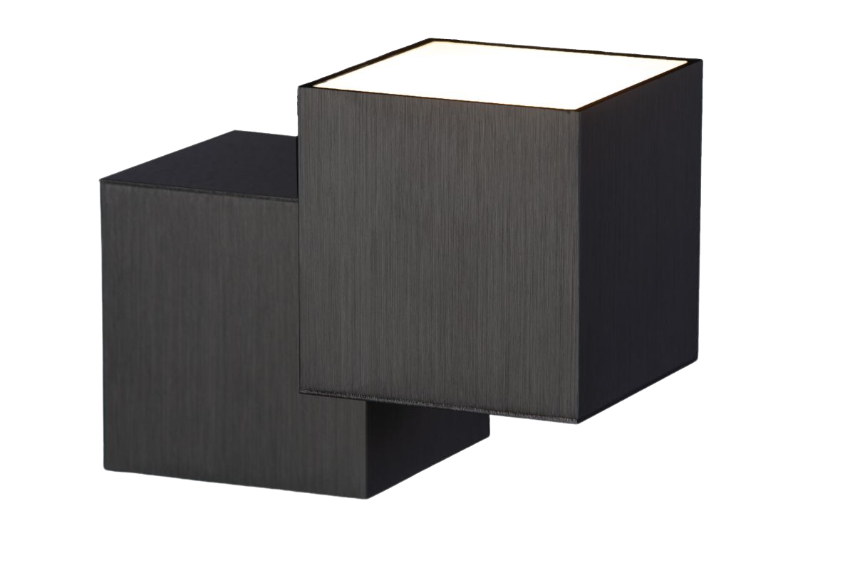 Grossmann 2-flg LED Wandleuchte Rocks Schwarz