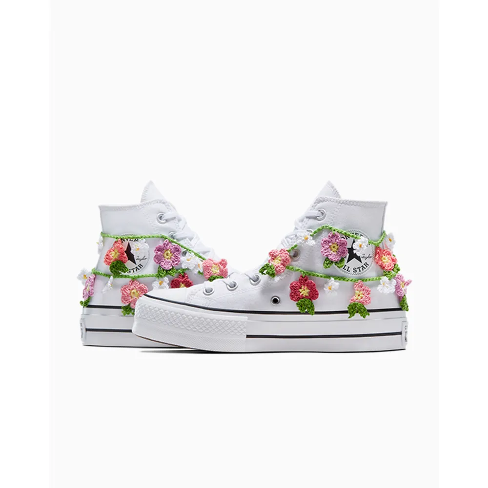 Converse Chuck Taylor All Star Lift Crochet Flower A10269C / weiss