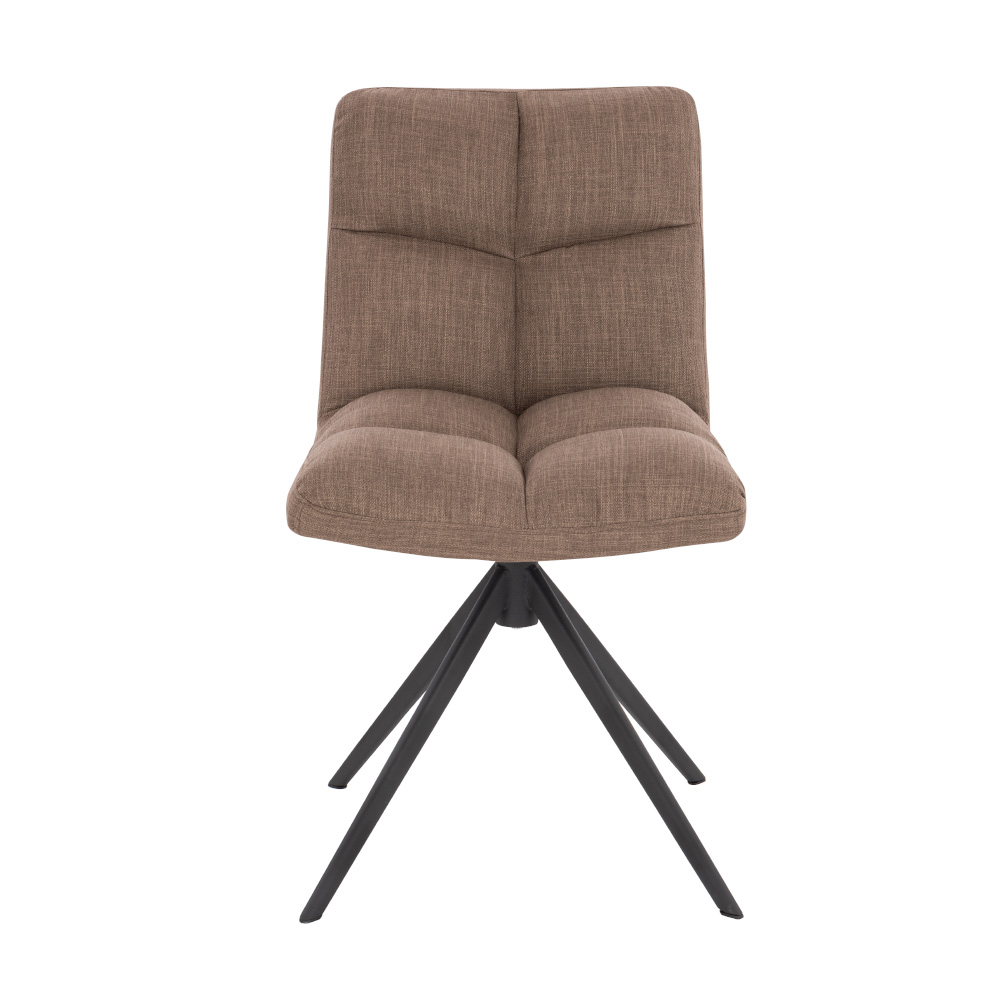 Home Deluxe Esszimmerstuhl drehbar 2er Set NODA – Webstoff Grau / Braun