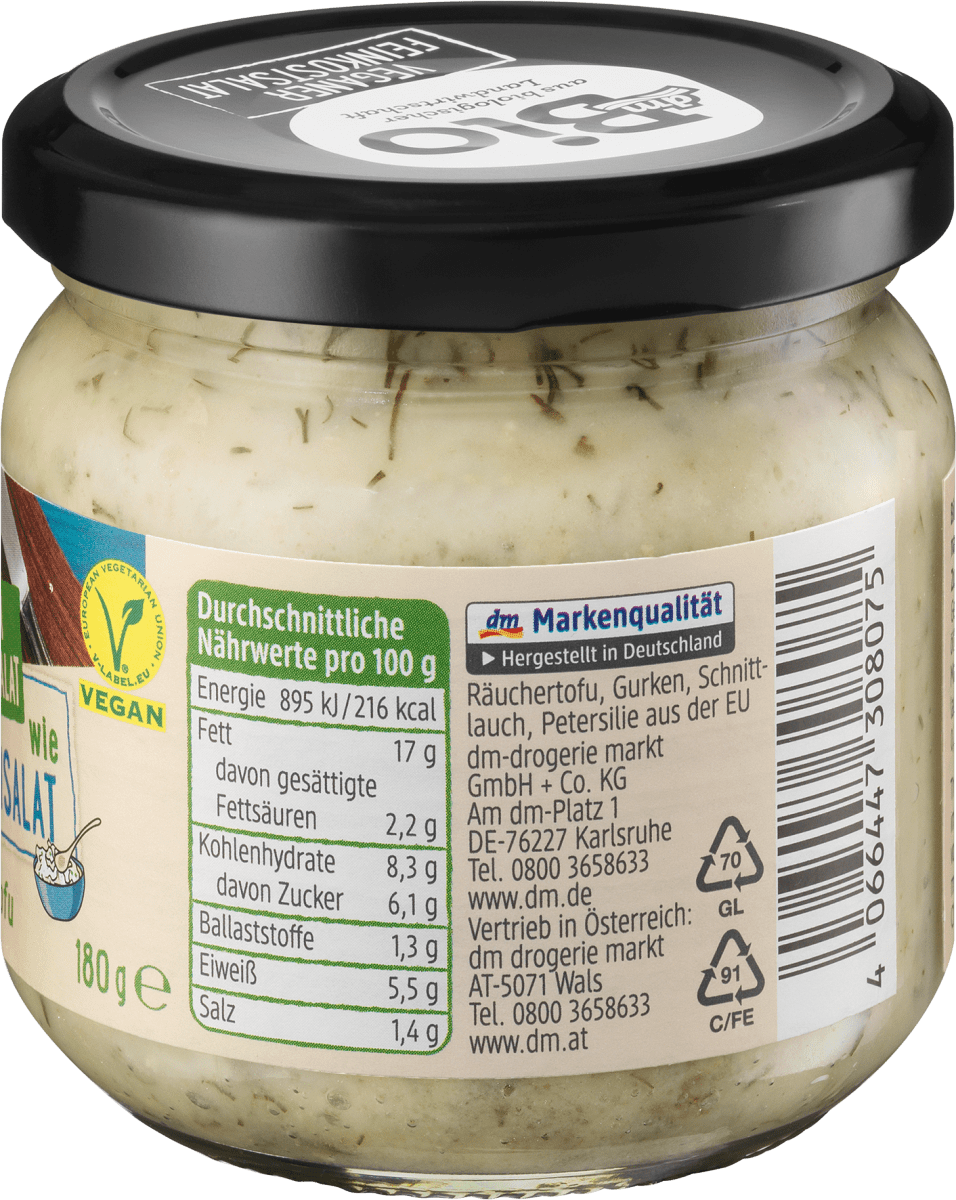 Feinkostsalat wie Fleischsalat mit Räuchertofu, vegan, 180 g