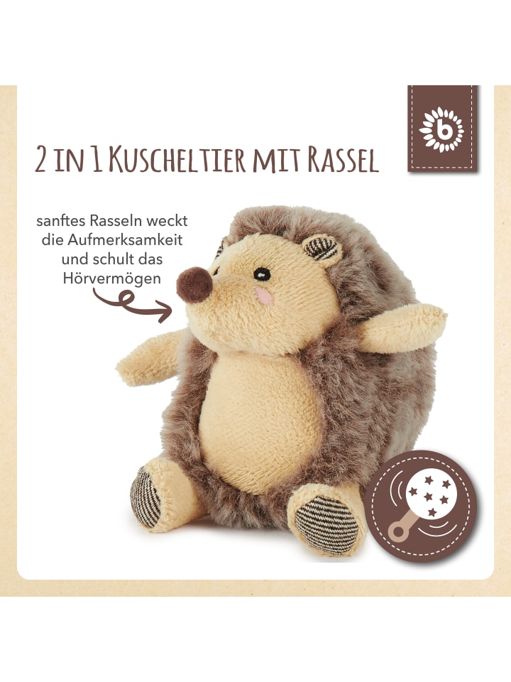Bieco Spielwaren Plüsch Igel Spieltier mit Rassel - ab Geburt in Braun günstig kaufen onesize