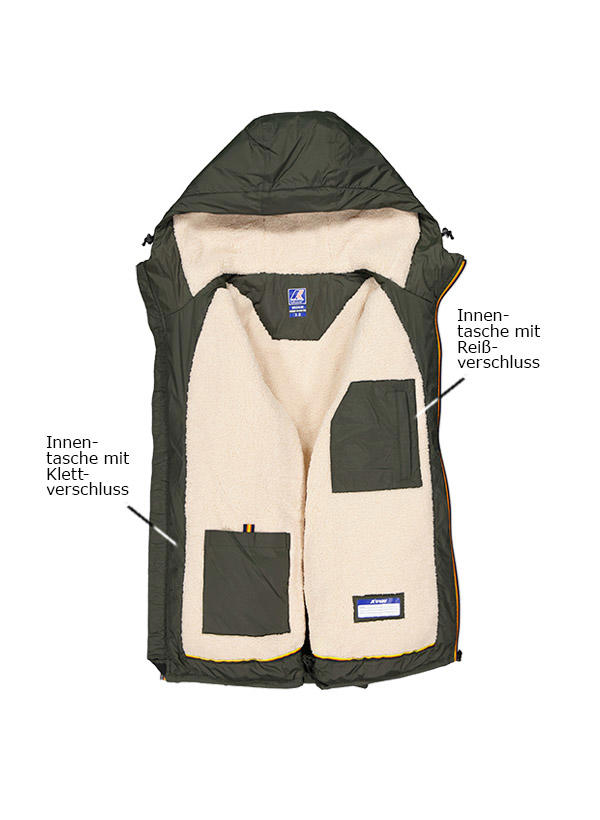 K-WAY, Regenjacke, Mikrofaser wasserabweisend, dunkelgrün