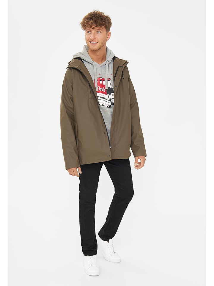 Derbe Regenjacke in Hellbraun günstig kaufen