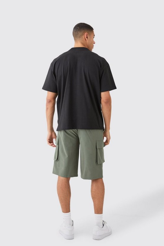 Oversize T-Shirt mit Worldwide Totenkopf-Print