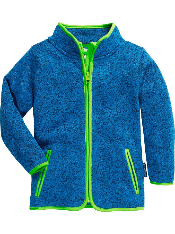 Playshoes Strickfleece-Jacke in Blau günstig kaufen