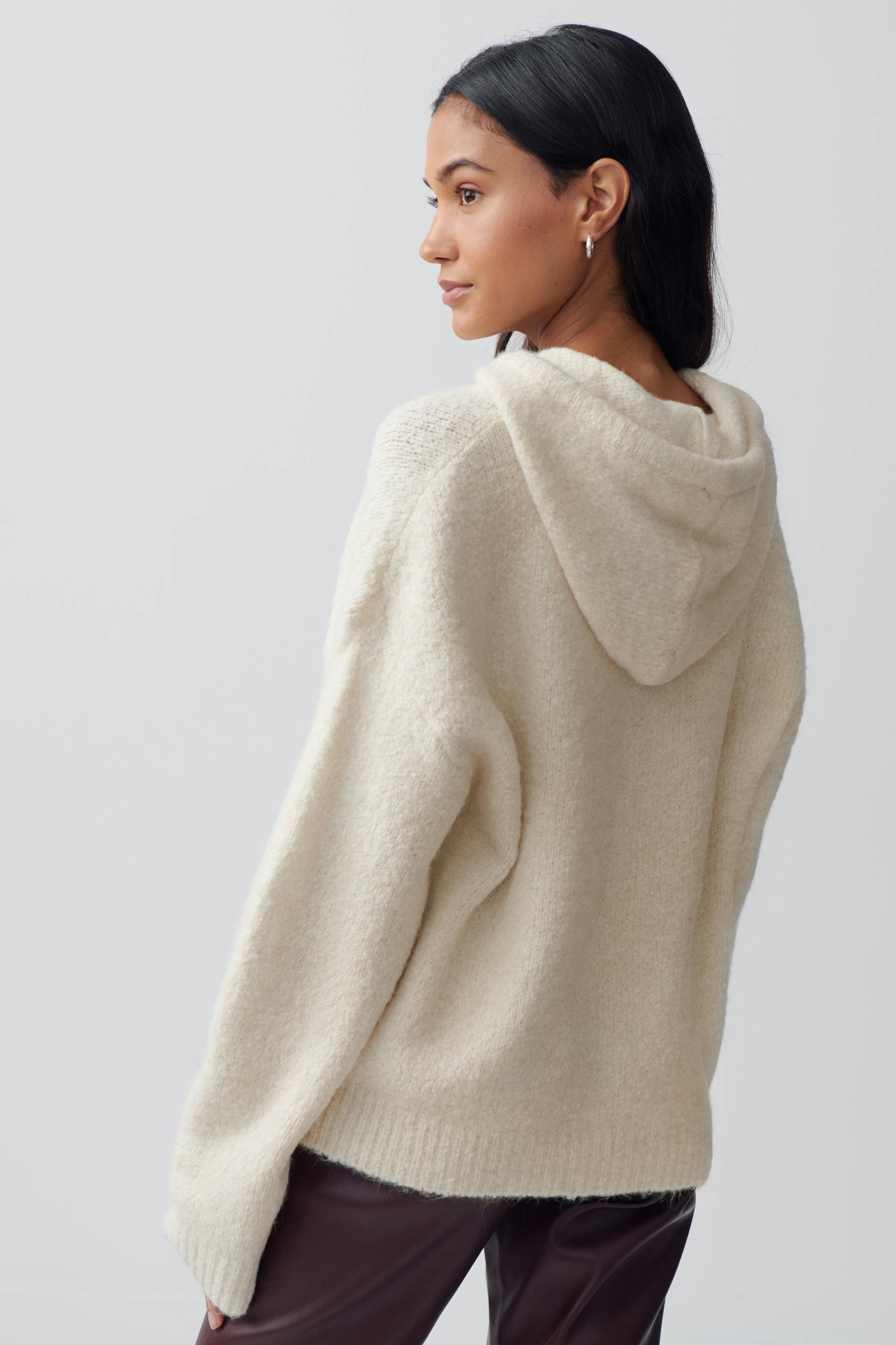 Knitted hoodie