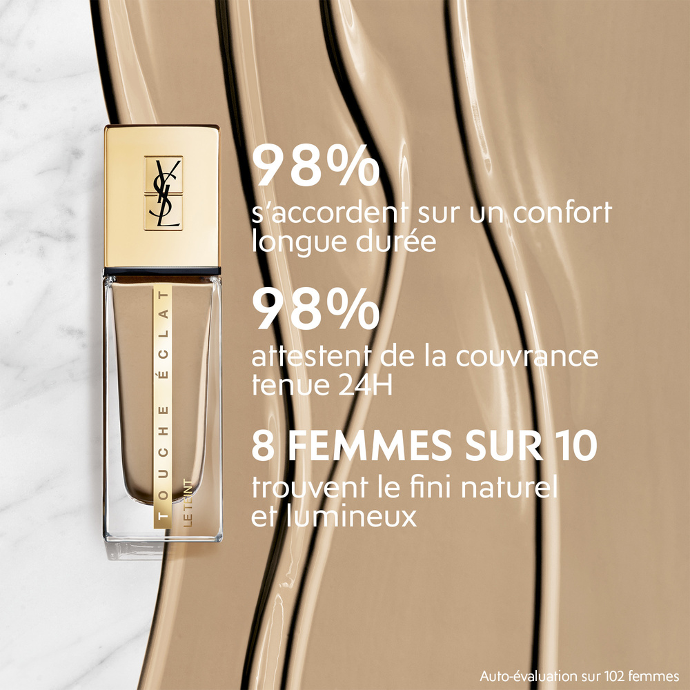 Yves Saint Laurent Touche Éclat Le Teint Fond de Teint Fluide Naturel et Lumineux