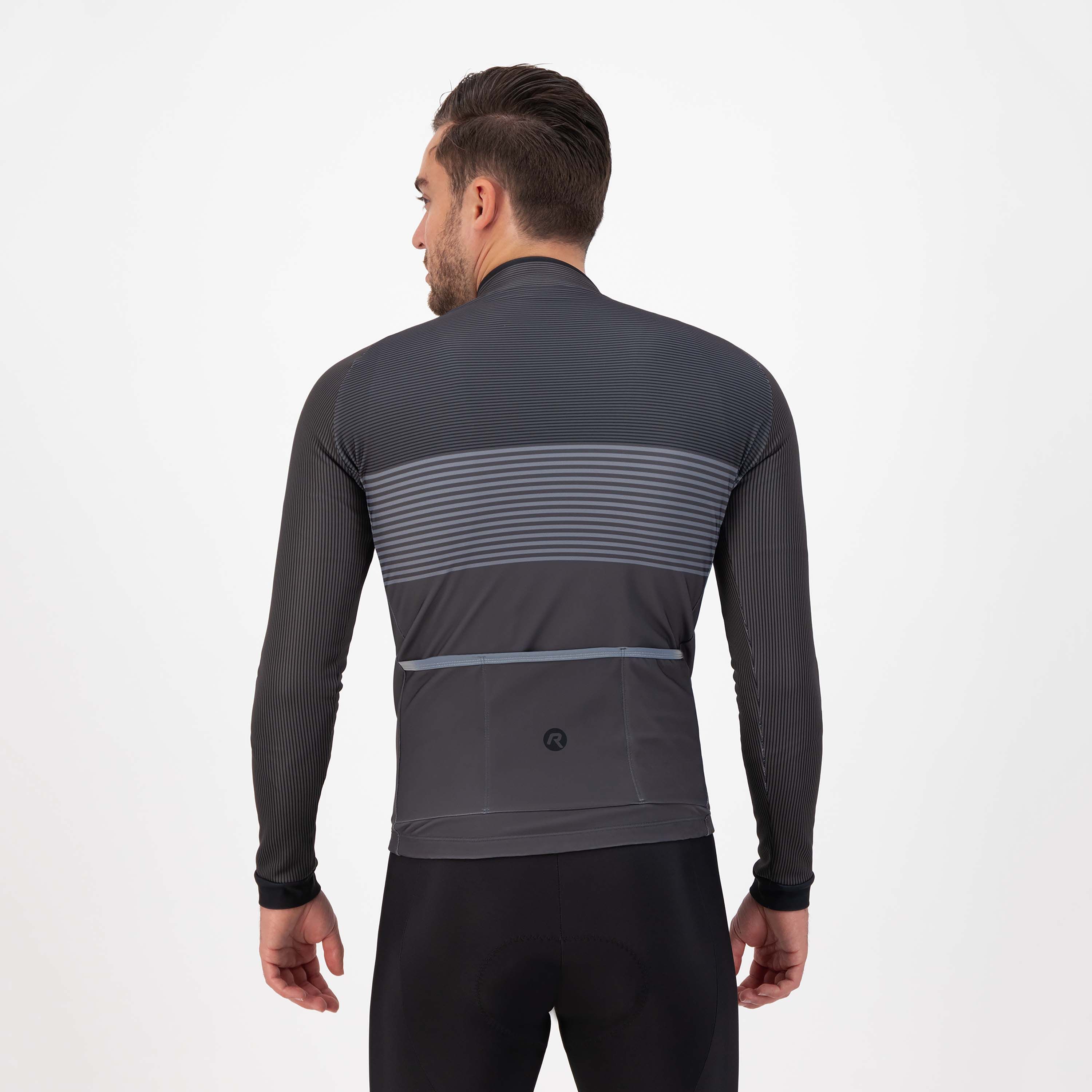 Rogelli Boost Schwarz/Grau Herren Radtrikot Langarm