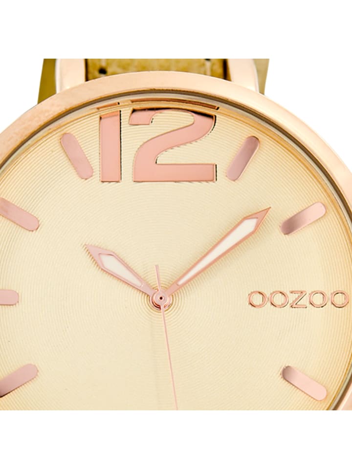 Oozoo Analog-Armbanduhr Oozoo Timepieces beige, braun groß (ca. 45mm) günstig kaufen onesize