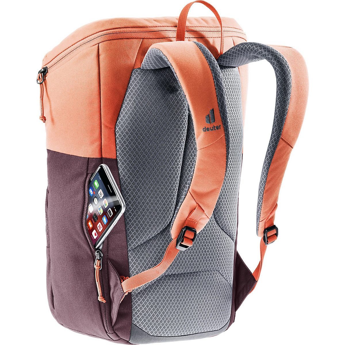 Kinder-Freizeitrucksack OVERDAY aubergine-sienna