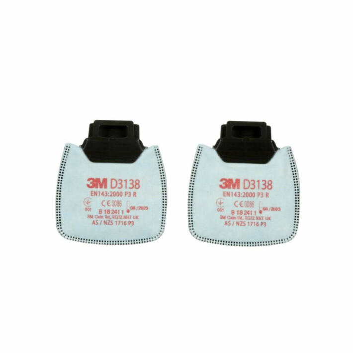 3M 1.21.17.313.80 D3138 3M™ Secure Click™ Partikelfilter til organiske dampe/sure gasser og ozon op til 10x OEL, P3 R 40 par
