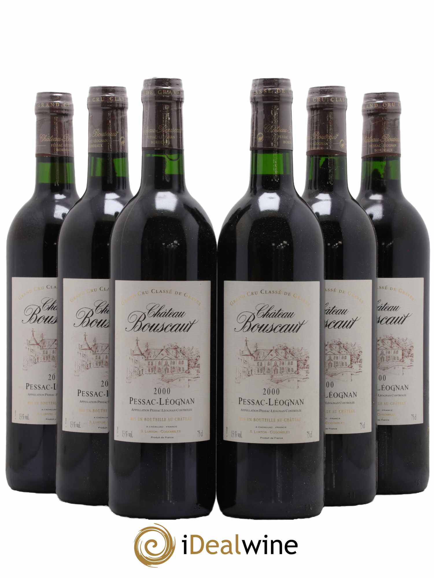 Château Bouscaut Cru Classé de Graves  2000 - Lot de 6 Bouteilles