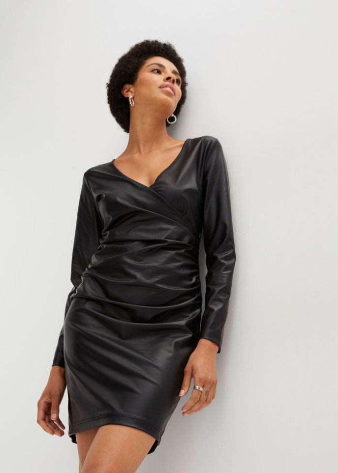 Lederimitat-Kleid