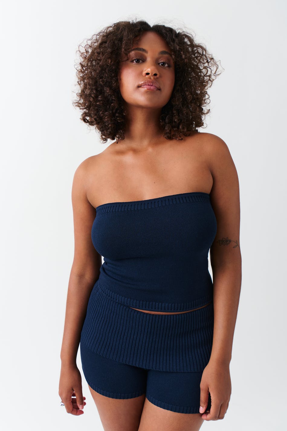 Knitted tube top