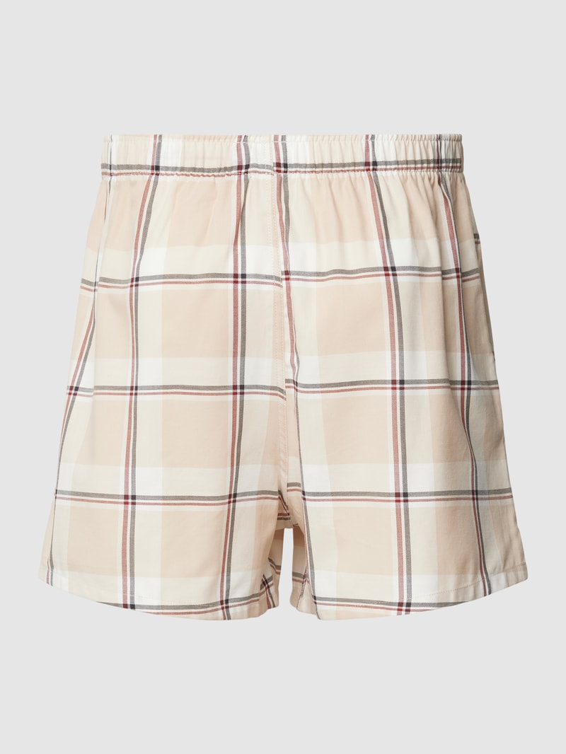Boxershorts mit Karomuster im 2er-Pack in beige