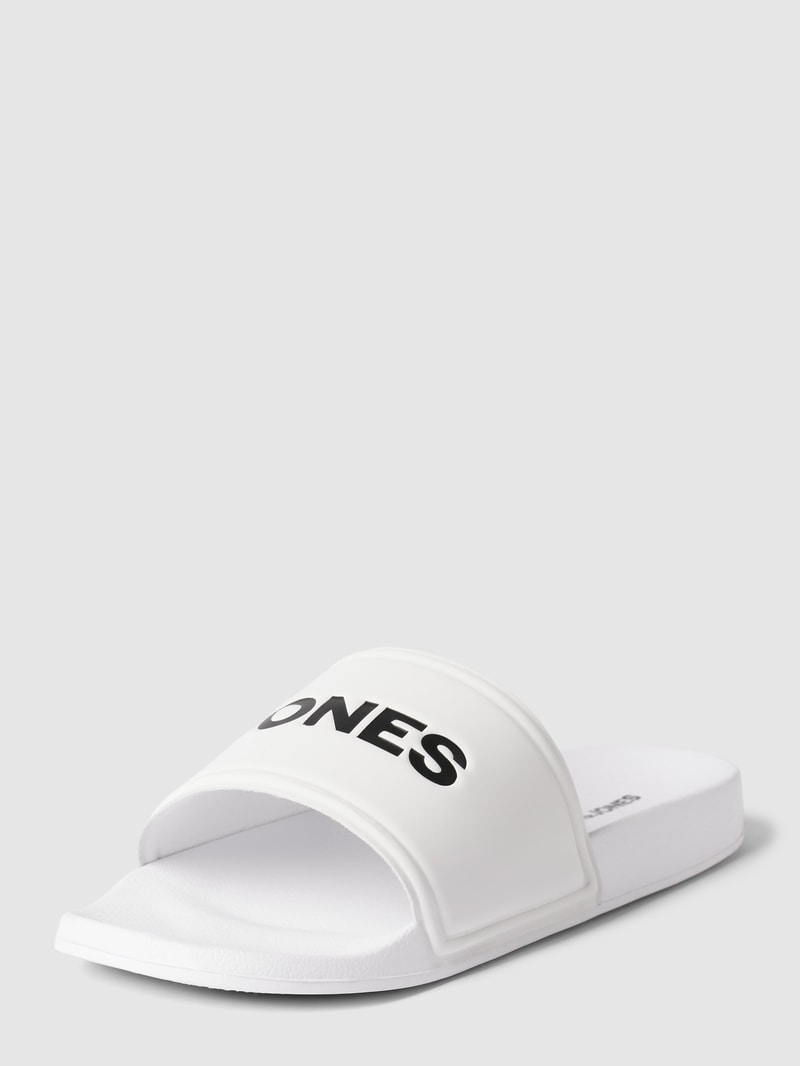 Slides mit Logo-Print Modell 'LARRY' in weiß