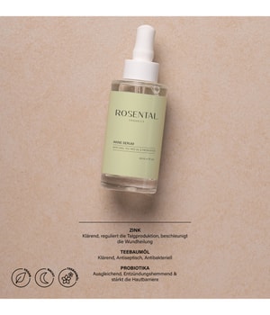 Rosental Organics Akne Serum with Zinc, Tea Tree Oil & Probiotics Gesichtsserum-30 ml