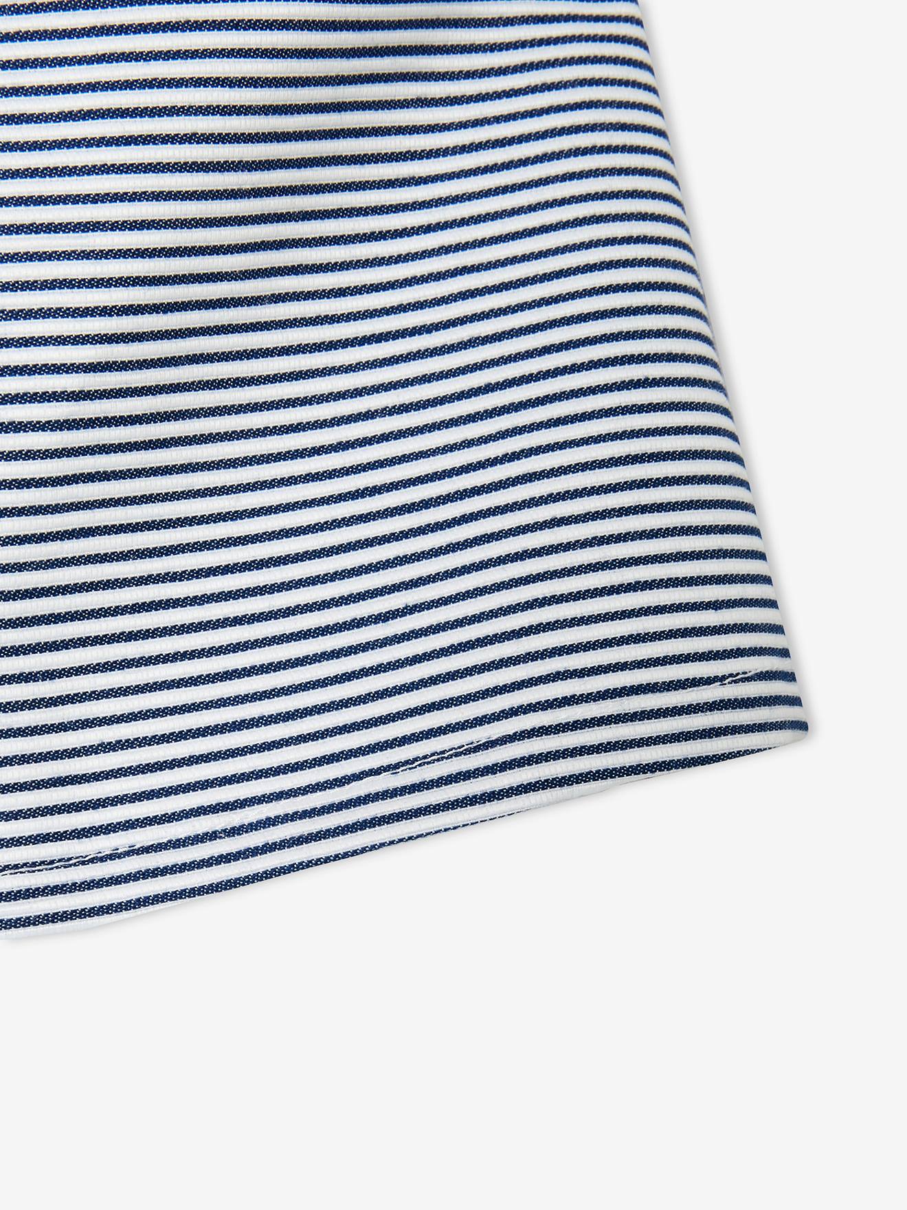 Jupe en tissu ottoman bébé ample bleu royal rayé