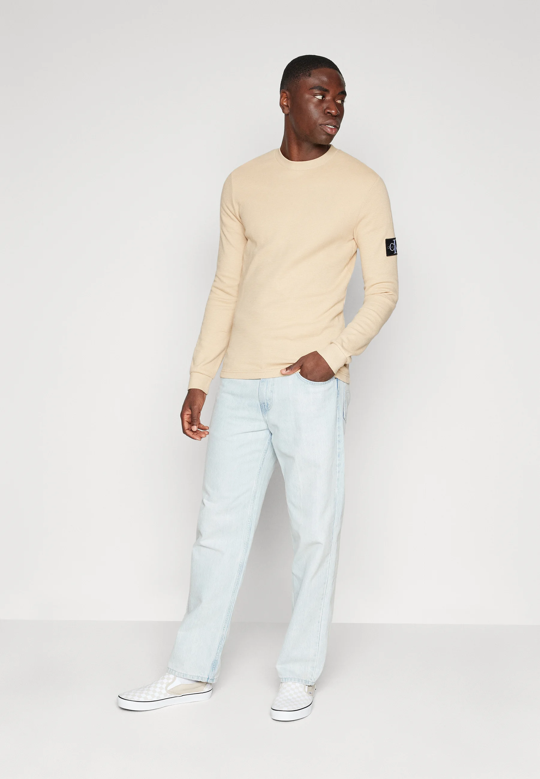 Calvin Klein Jeans BADGE WAFFLE - Suéter