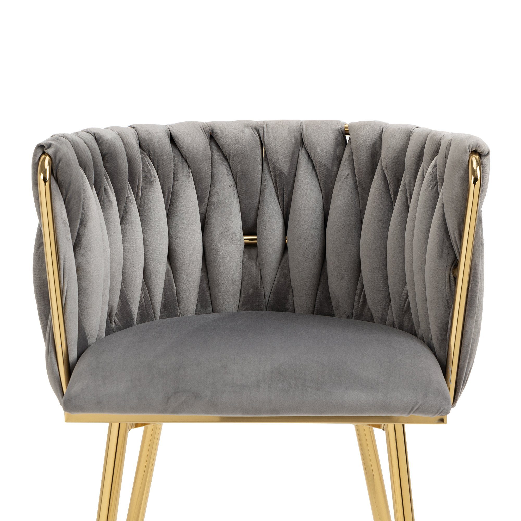 WISHDOR Esszimmerstuhl 2 Teil/Set Akzentstuhl, (2 St), Samt-Akzent-Loungesessel mit Eisen- und Metallfüßen