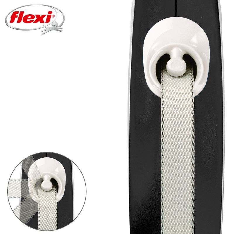 flexi New Comfort Gurt-Leine M - schwarz, 5 m <25 kg | bitiba %