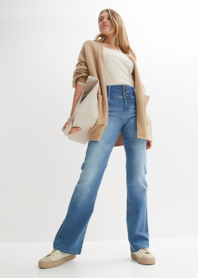 Highwaist-Schlagjeans