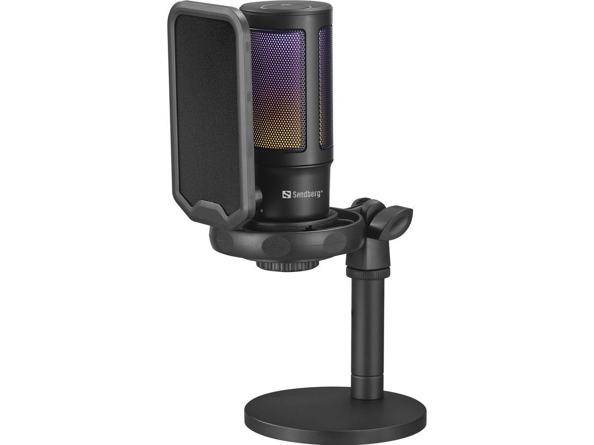 Sandberg SANDBERG Streamer USB Microphone RGB Soundboard